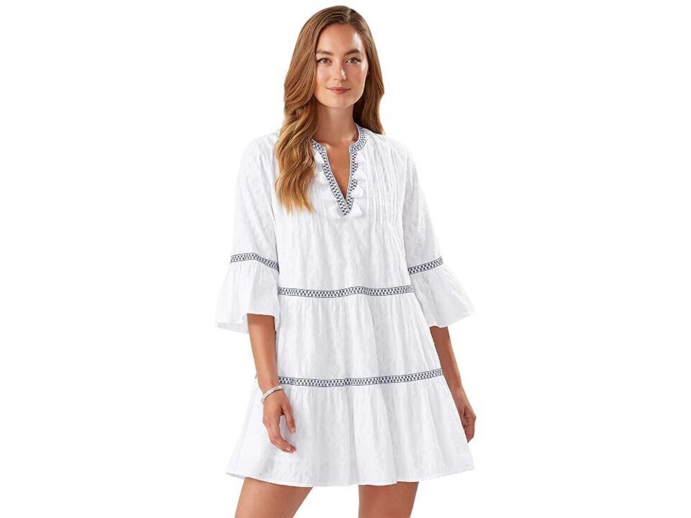 Tommy Bahama Women's White Embroidered Cover-Up Dress in White XS NWT - Picture 4 of 4